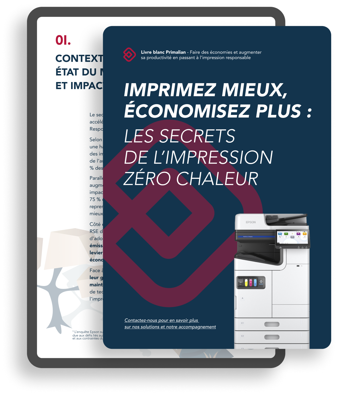 mockup HP Les secrets de l'impression Zero Chaleur